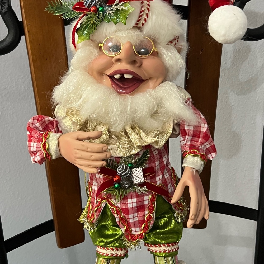 New in box- red, green, and white Chocolatier Elf